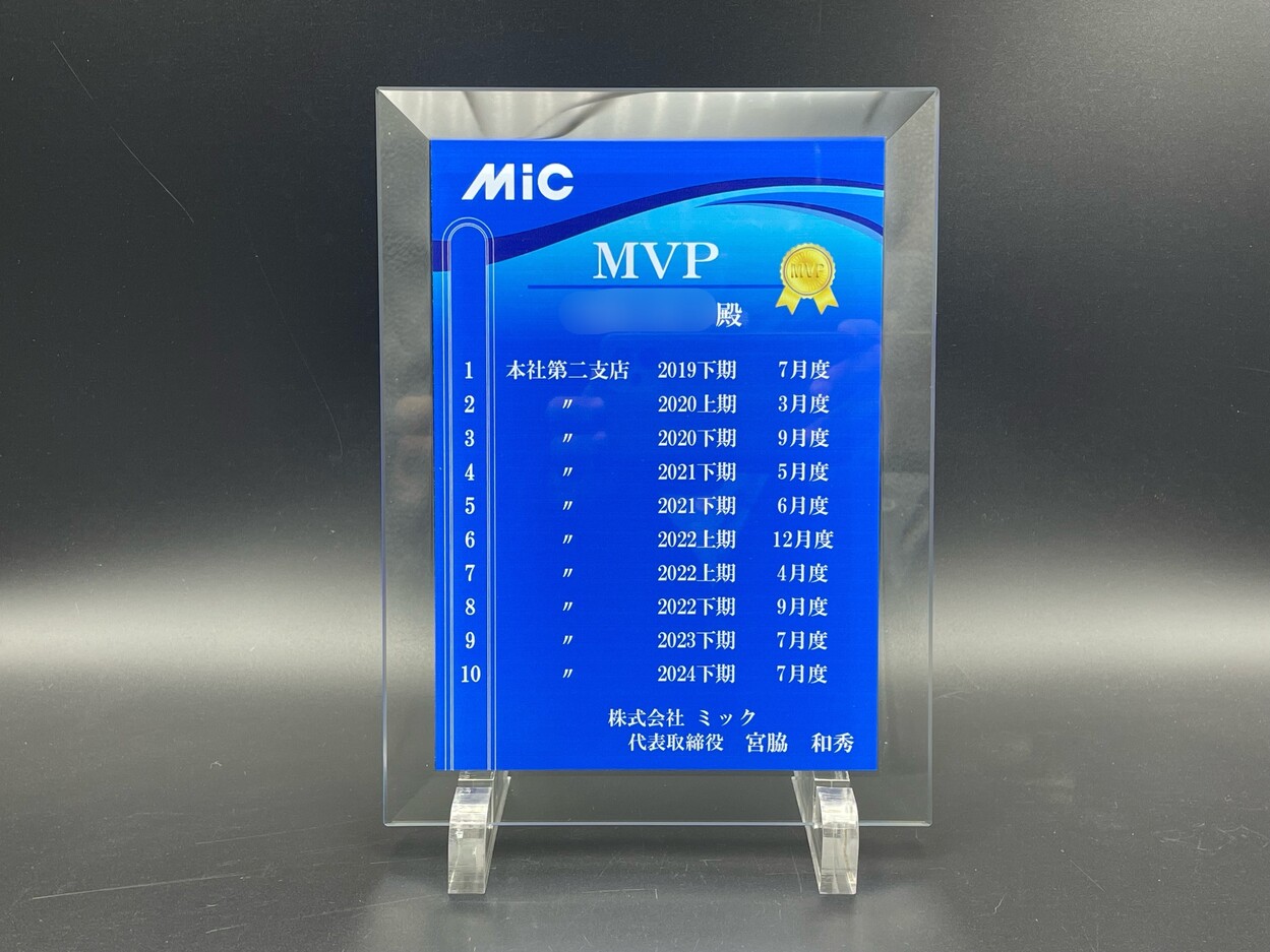MVP 表彰盾