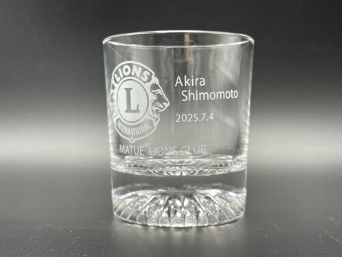 サンドブラストオリジナルロックグラス